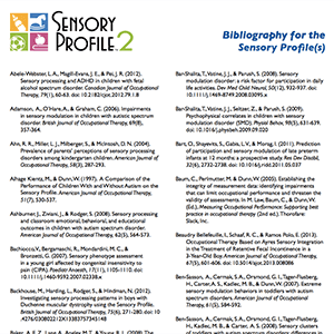 Sensory Profile 2 bibliography