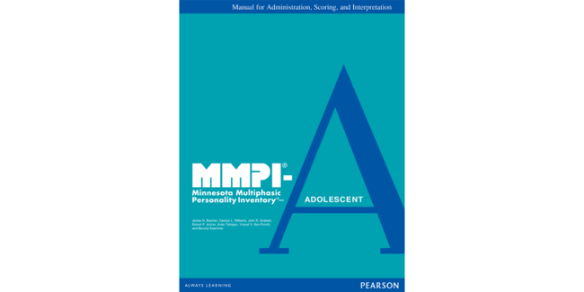 Manual cover of the MMPI assessment: Minnesota Multiphasic Personality Inventory-Adolescent