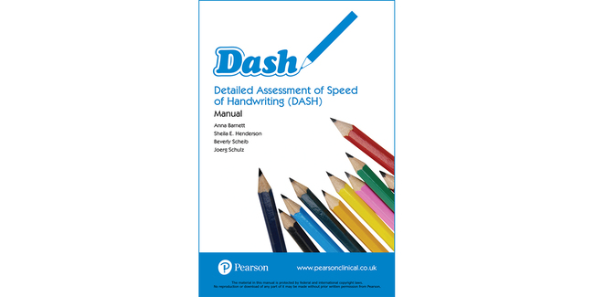 Detailed Assessment of Speed of Handwriting (DASH) Manual Cover